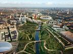 Lo skyline dell'Olympic Park di Londra