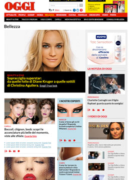 In anteprima, una pagina del nuovo sito di Oggi.it. In anteprima, una pagina del nuovo sito di Oggi.it.