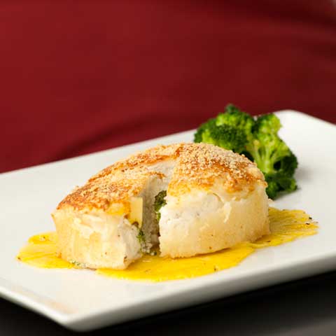 Torta di pasta pane con broccoli e ananas