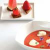  Gazspacho di anguria, fragole e pomodori con nuvole di maionese e fiori di borragine