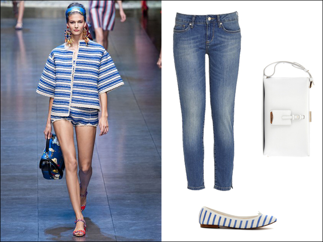 Da sinistra: Dolce & Gabbana, Liu Jo, Jil Sander, Repetto