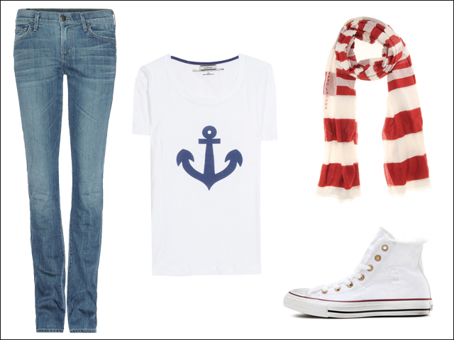Da sinistra: Citizen of Umanity, By Malene Birger, Marc Jacobs, Converse